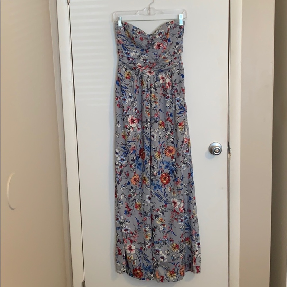 Floral Strapless Jumpsuit